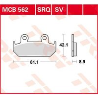 Image of MCB562SV - TRW SV Series Sintered Brake Pads For Honda CBR 600 F 1987-1994 Front