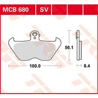 Image of MCB680SV - TRW SV Series Sintered Brake Pads For BMW K1 1988-1993 Front