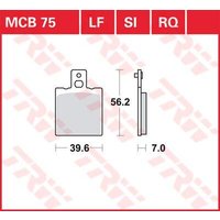 Image of MCB75 - TRW All Round Sintered Metal Brake Pads For Laverda 650 Black Strike 1998-1999 Rear