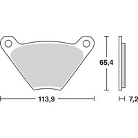 Image of MCB97 - TRW All Round Sintered Metal Brake Pads For Harley Davidson FL 1200 1975-1977 Fit Front Or Rear