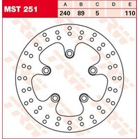 Image of MST251 - TRW Round Fixed Brake Disc 240mm For Suzuki GSF 1200 Bandit 1996-2005 Rear