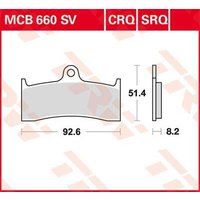 Image of MCB660SV - TRW SV Series Sintered Brake Pads For Mv Agusta Brutale 910S 2006-2007 Front