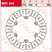 Image of MST202 - TRW Round Fixed Brake Disc 250-299mm For Honda CBR 1000 F 1987-1988 Rear
