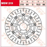 Image of MSW219 - TRW Round Floating Brake Disc For Suzuki GS 500 E 1989-2007 Front