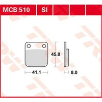 Image of MCB510 - TRW All Round Sintered Metal Brake Pads For Kawasaki BN125 1998-1999 Front