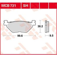 Image of MCB731 - TRW All Round Sintered Metal Brake Pads For Yamaha FJR 1300 2001-2002 Rear