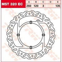 Image of MST320EC - TRW EC Cross Design Brake Disc For Husqvarna CR125 2000-2013 Front