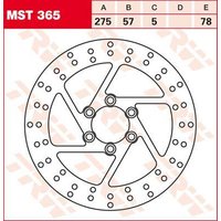 Image of MST365 - TRW Round Fixed Brake Disc 275mm For Suzuki VS 1400 GLF Intruder 1987-1988 Rear