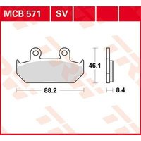 Image of MCB571 - TRW All Round Sintered Metal Brake Pads For Honda CBR 1000 F 1987-1988 Front