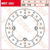 Image of MST353 - TRW Round Fixed Brake Disc 220mm For Husqvarna CR125 2000-2011 Rear