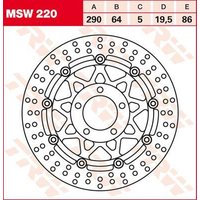 Image of MSW220 - TRW Round Floating Brake Disc For Suzuki GSF 400 1991-1994 Front