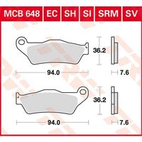Image of MCB648EC - TRW EC Series Ceramic Brake Pads For Sherco 2.5 250 I 2008 Front