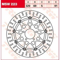 Image of MSW223 - TRW Round Floating Brake Disc For Suzuki GSX1300R 1999-2006 Front