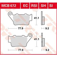 Image of MCB672RSI - TRW RSI Series Sintered Race Brake Pads For Husqvarna 701 Supermoto 2016-2017 Rear