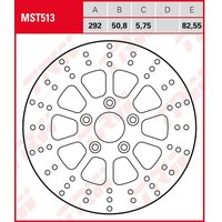 Image of MST513 - TRW Fixed Round Brake Disc For Harley Davidson FLH Electra Glide Standard 1984-1985 Rear