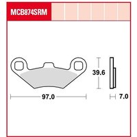 Image of MCB874SRM - TRW SRM Series Sintered Brake Pads For Peugeot Metropolis 400 2015-2016 Fit Front Or Rear
