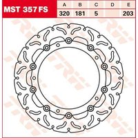 Image of MST357FS - TRW Contoured Floating Brake Disc For BMW F 800 GT ABS 2013-2020 Front