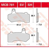 Image of MCB781SV - TRW SV Series Sintered Brake Pads For Harley Davidson FLHR 1584 2008 Front