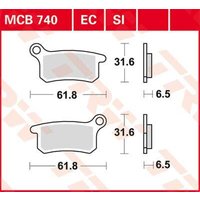 Image of MCB740SI - TRW SI Series Sintered Brake Pads For Husqvarna CR65 2012-2013 Front