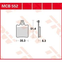 Image of MCB552 - TRW All Round Sintered Metal Brake Pads For Aprilia Climber 280 R 1989-1995 Rear