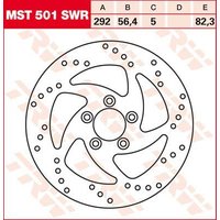 Image of MST501SWR - TRW Round Fixed Swing Design Brake Disc For Harley Davidson FLD 1690 2012-2013 Rear