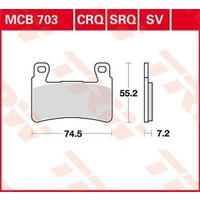 Image of MCB703SV - TRW SV Series Sintered Brake Pads For Honda CB 1100 2013-2016 Front