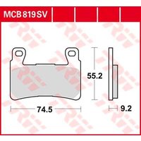 Image of MCB819SV - TRW SV Series Sintered Brake Pads For Honda CB 400 FSPEC I Front