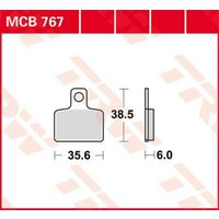 Image of MCB767 - TRW All Round Sintered Metal Brake Pads For Sherco 0.8 80 2003-2008 Rear