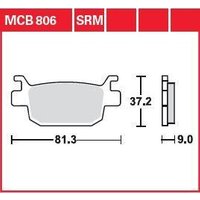 Image of MCB806SRM - TRW SRM Series Sintered Brake Pads For Honda FES 125 2007-2012 Rear