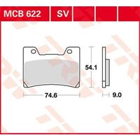 Image of MCB622SV - TRW SV Series Sintered Brake Pads For Yamaha FZR 1000 1989-1990 Front