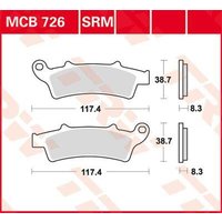 Image of MCB726SRM - TRW SRM Series Sintered Brake Pads For Aprilia Atlantic 125 2003-2009 Front