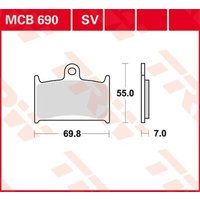 Image of MCB690SV - TRW SV Series Sintered Brake Pads For Suzuki GSF 1200 1996-2000 Front