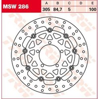 Image of MSW286 - TRW Round Floating Brake Disc For Triumph Tiger 800 XC 2011-2018 Front