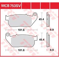 Image of MCB753SV - TRW SV Series Sintered Brake Pads For Harley Davidson XL 1200 C 2004-2013 Front