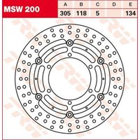 Image of MSW200 - TRW Round Floating Brake Disc For BMW K1 1988-1993 Front