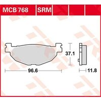 Image of MCB768SRM - TRW SRM Series Sintered Brake Pads For Yamaha XP 500 T-Max 2004-2011 Rear