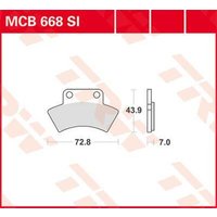 Image of MCB668SI - TRW SI Series Sintered Brake Pads For Polaris Scrambler 500 4X4 1997 Rear