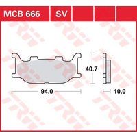 Image of MCB666 - TRW All Round Sintered Metal Brake Pads For Yamaha FZ6 600 N 2004-2007 Front