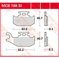 Image of MCB788SI - TRW SI Series Sintered Brake Pads For Suzuki LT-A 400 2X4 2008 Front/Right