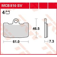 Image of MCB810SV - TRW SV Series Sintered Brake Pads For Buell 1125 CR 2009 Front