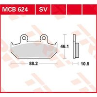Image of MCB624SV - TRW SV Series Sintered Brake Pads For Cagiva Canyon 500 1998-2005 Front