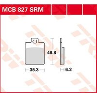 Image of MCB827EC - TRW EC Series Ceramic Brake Pads For Vespa ET2 50 1997-2005 Front