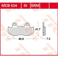 Image of MCB534 - TRW All Round Sintered Metal Brake Pads For Honda CH 250 1985-1990 Front