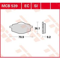 Image of MCB539EC - TRW EC Series Ceramic Brake Pads For Sachs Bee 125 2008-2010 Front