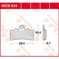 Image of MCB834SV - TRW SV Series Sintered Brake Pads For KTM Adventure 390 2021 Front
