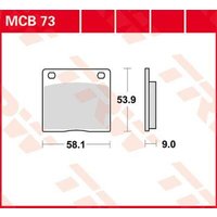 Image of MCB73 - TRW All Round Sintered Metal Brake Pads For Suzuki GS 1000 E 1978-1980 Rear