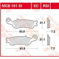Image of MCB791RSI - TRW RSI Series Sintered Race Brake Pads For Yamaha WRF250 2018-2021 Front
