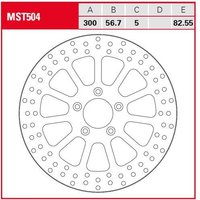 Image of MST504 - TRW Fixed Round Brake Disc For Harley Davidson FLD 1690 2012-2013 Front