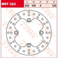 Image of MST323 - TRW Round Fixed Brake Disc 220mm For Malaguti Centro 125 I.E. 2008-2011 Rear