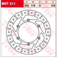 Image of MST311 - TRW Round Fixed Brake Disc 250mm For Suzuki DR125SM 2008-2012 Front